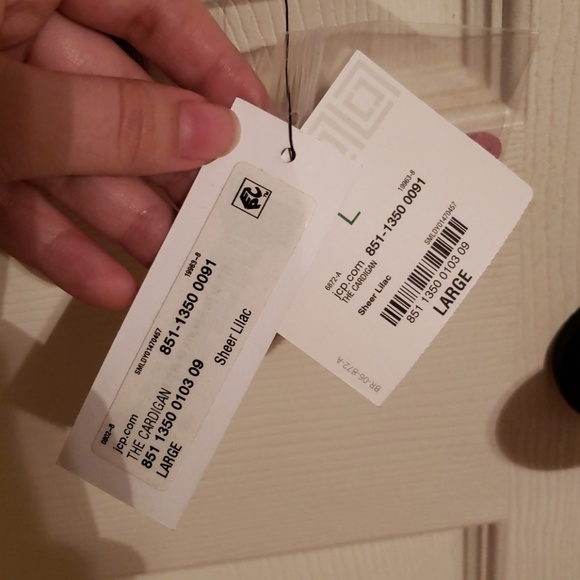 Liz Caliborne Sheer Lilac Sweater - Picture 2 of 3